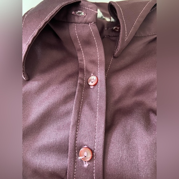 Loubella Extendables vintage 70s purple button up blouse - Picture 5 of 6